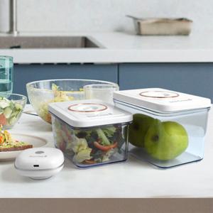 빈크루즈 진공밀폐용기 편리한 보관 용기 야채 냉장고정리  무선진공펌프포함  세트구성