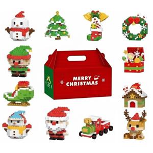 크리스마스 나노 블럭 12종 세트 초등 학생 어린이 유치원 장난감 아동 유아 단체 선물