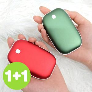 1+1 손난로 보조배터리 5200mAh 베터리 C타입 충전식 휴대용 양면 발열 핫팩 핫펙 가벼운 경량 미니 휴대
