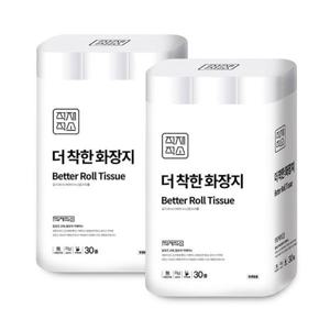더 착한 화장지 무형광 3겹 30M 30롤 2개 총60롤
