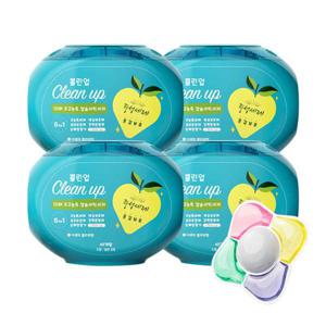 클린업 5in1 캡슐세탁세제 아로마 플라워향 드럼/일반/섬유유연제 겸용 40개입 4개 올인원 10배 고농축