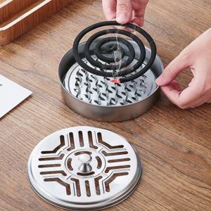 (2개입) 원형 모기향 거치대 통 휴대용 케이스 캠핑 낚시 모기퇴치 연소기 홀더