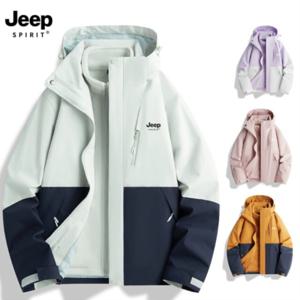 JEEP SPIRIT 2024 겨울 신상3in1 바람막이+후리스 내피세트 방수점퍼 바람막이 후드집업 등산자켓