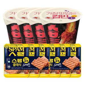 CJ 습 김치덮밥 252G 4개 + 스팸 싱글 클래식 80g 6개