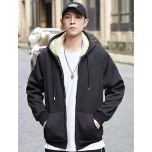 남녀공용 베이직 양털 기모 오버핏 후드 집업 데일리 무지 와이드핏 빅사이즈 후드티 (2장이상추가할인)