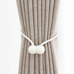 (1+1) 커튼 정리 묶기 끈 심플 스트랩 볼로프 강력 자석 고급 마그네틱 깔끔 커튼볼