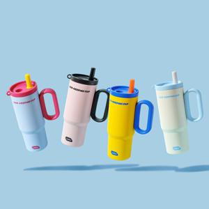 1+1 초대형 아이스 텀블러보온보냉 차량용 컵빨대 포함 대용량 머그컵