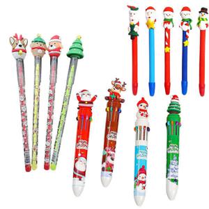 피규어 크리스마스 카트리지 연필 크리스마스 6색 10색 볼펜 초등학생 어린이 크리스마스 선물 단체 선물