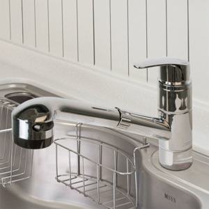 원홀주방수전3011/주방용 싱크대 부엌 수도꼭지 씽크대 헤드 수전 부품 교체 절수 1구 거위목 코브라 세트