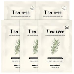 프리티스킨 에센셜 데일리 대용량 마스크팩 1일1팩 티트리 50매