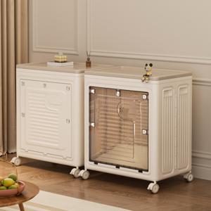 청소앤 150L 접이식 대용량 척척박스 전명투명창 이불정리함