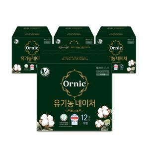 오닉 유기농 네이처 생리대 대형 12p 4팩 올리브영 기프트콘 5천원 증정