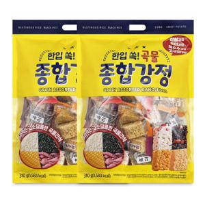 한입 쏙 곡물 종합강정 310g x 2개 소비기한 25.12.19