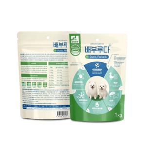 배부루다 저알러지 전연령 슬개골 관절 오리+황태 강아지 사료 1kg 사료1kg 구매시 샘플100g 증정
