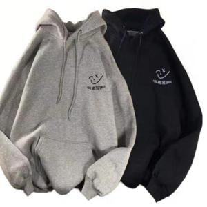 1+1 아동 기모 후드티 빅포켓 긴팔 맨투맨 루즈핏 초등학생 긴팔티셔츠 170cm까지