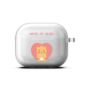 카카오프렌즈 에어팟 3세대 스윗리틀하트 투명 젤리 케이스