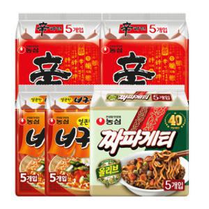 신라면 10입+너구리 10입+짜파게티 5입 (총 25봉)