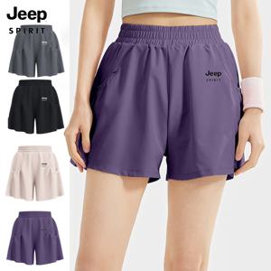 지프 JEEP SPIRIT 여성 이중층 캐주얼 스포츠 러닝 아웃도어 반바지
