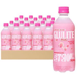글루라이트 500mlx20개입(1box)/ 글루텐 분해 특허 유산균 탄산음료 밀크소다 복숭아맛 신상음료