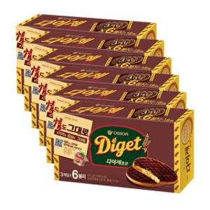 오리온 다이제 초코 6P 312g x 6개