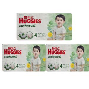 하기스 네이처메이드 밴드 기저귀 4단계 대형 3팩