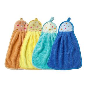 다용도 주방 극세사 고리 수건/핸드/타올/타월/부엌/미니/어린이집/유치원/손/키친/거는/손닦는/소형/작은