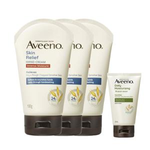 아비노 스킨 릴리프 핸드크림 100g x3+데일리워시30ml /복수구매할인