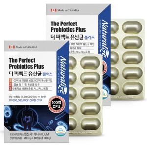 퍼펙트 프로바이오틱스 유산균 60캡슐 2개 4개월분