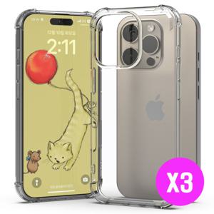 발로아 아이폰 투명케이스 범퍼 젤리 하드 16 15 14 13 12 미니 플러스 프로 맥스 실리콘 슬림 방탄  1+1+1