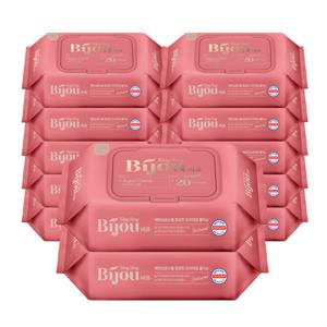 모나리자 아쿠아코랄 휴대용 유아 아기 물티슈 (캡형) 20매 12입 데이데이비쥬