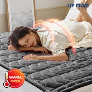 자가발열 보온유지 발열솜 극세사 패드 웜매트 고정밴드 매트리스 커버