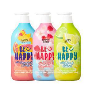 (10%결제할인) 해피바스 스마일 바디워시900g 3종세트 유자/체리/자몽