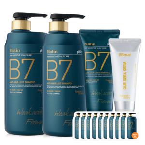B7 약산성 탈모 샴푸 (역대급행사) 1000ml+1000ml+200ml+10매+핸드크림