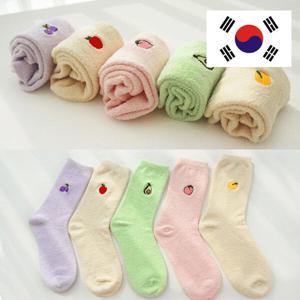 국산 여성 수면양말 5켤레 세트 겨울 보온 극세사 잠옷 산모 양말 무압박 흘러내림방지