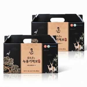 김오곤 녹용기력보 14가지 한약재 진액 건강즙 70ml 30포 2개월분 2박스