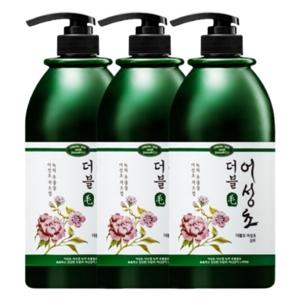 더블모 어성초 샴푸 두피 약산성 비듬 샴푸 1000ml 3개