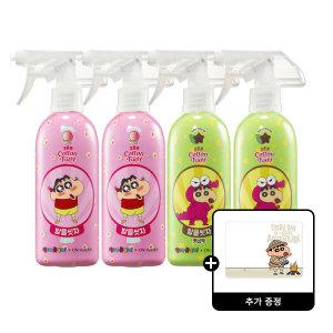 온더바디 코튼풋 발을씻자 짱구에디션 385ml 4개(복숭아+초코민트) + 증정) 발각질팩하자 짱구