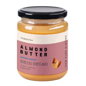 포레스티 국내제조 무첨가 아몬드버터 430g 1병 무가당 무설탕 스프레드 첨가물없는 100% 고품질 아몬드