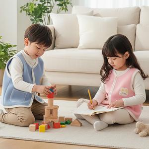 어린이 키즈 마카롱 조끼 실내 데일리 어린이집 아기 조끼