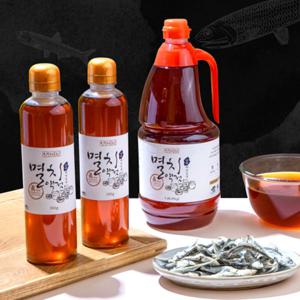 남해안 100% 국산 멸치 천일염 대나무통 저온숙성 무보존료 무색소 멸치액젓 2kg
