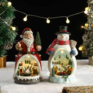 LED 크리스마스 트리 오브제 선물 움직이는 기차 오르골 무드등