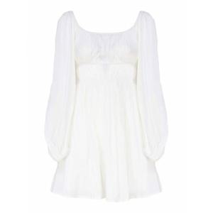 [PINKO] 라프리마 여성 맥시 코튼 Muslin 원피스 103731A1XPZ05 화이트 /8