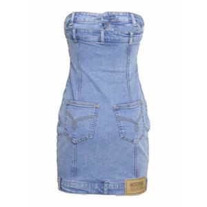 [MOSCHINO] 라프리마 여성 숏 Reverso 데님 원피스 040782381295 Blue /8