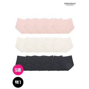 [크로커다일 이너웨어]쿨 라이크라 인견쉘론 감탄팬티 5종세트