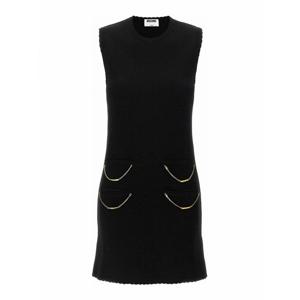 [MOSCHINO] 라프리마 여성 니 Length 체인 원피스 048055000555 블랙 /8