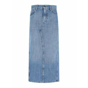 [GIVENCHY] 라프리마 여성 니 Length 미디 Gonna 인 데님 BW40Z9516F420 Blue /8