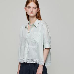 [듀엘]레이스 블록 블라우스(D252MSC055)