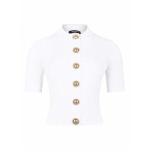 [BALMAIN] 라프리마 여성 가디건 크루넥 FF1KL230KI500FA 화이트 /8