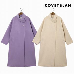 [COVETBLAN] 여성 와이드카라 핸드메이드 코트(V198MCT205W)