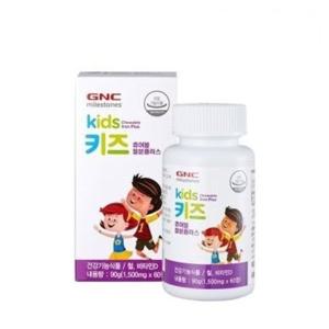 [지앤씨][GNC] 키즈 츄어블 철분플러스 60정(90g) 1개